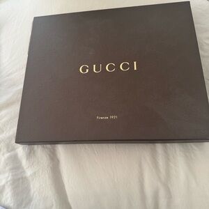 Gucci Brown Box with Gold Logo Accents